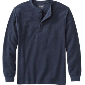 LL BEAN Men's Mini-Waffle Henley